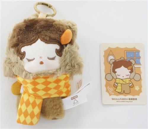 POPMART POP BEAN Fluffy&Cozyシリーズ ぬいぐるみペンダント SKULLPANDA Snug Scarf