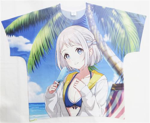 学園アイドルマスター 公式フルグラフィックTシャツ 「キミとセミブルー」 葛城リーリヤ (XLサイズ)