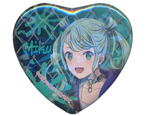 劇場版 プロジェクトセカイ 壊れたセカイと歌えないミク キラキラビッグハート型缶バッジ Vol.2 初音ミク(ストリートのセカイ)