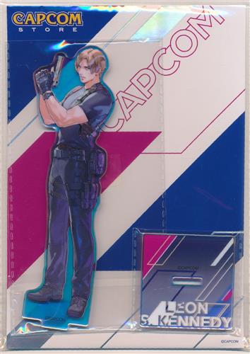 CAPCOM STORE ALL CAPCOM Artworks by 実田千聖 ホログラムアクリルスタンド レオン(バイオハザード)
