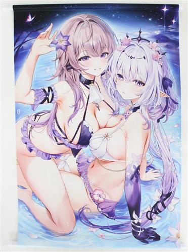 崩壊:スターレイル 夏の水着 キャストリス&ヘルタ ホタル - タペストリー キャストリス&ヘルタ [Machi][Machi]