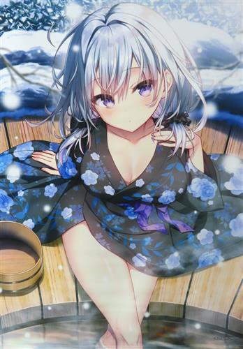 柚子奈ひよ コミケ103ブースグッズ 描き下ろしB2Wスエードタペストリー