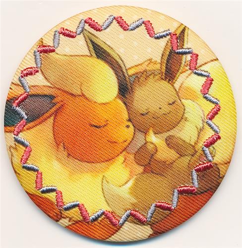 ポケットモンスター 刺繍入りくるみバッジコレクション ほんわかぽかぽか (缶バッジ) ブースター&イーブイ