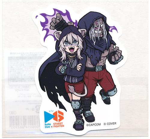 ホロライブ×ストリートファイター 6×CAPCOM CAFE 第1弾 BIGステッカー 獅白ぼたん&ベガ