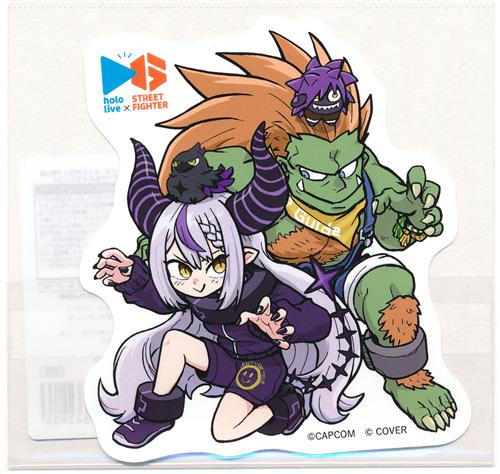 ホロライブ×ストリートファイター 6×CAPCOM CAFE 第1弾 BIGステッカー ラプラス・ダークネス&ブランカ(ジミー)