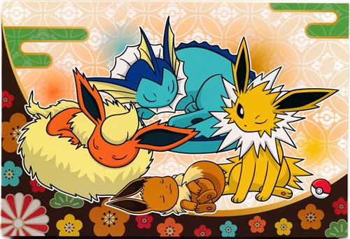 ポケットモンスター My151キャンペーン 月替わりポストカード イーブイ&シャワーズ&ブースター&サンダース