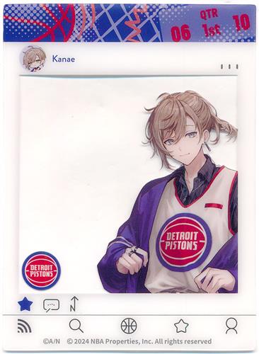 にじさんじ/NIJISANJI EN×NBA ランダムクリアカード 叶 Detroit Pistons