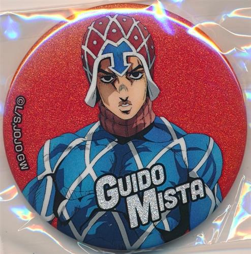 ジョジョの奇妙な冒険 第5部 黄金の風 グリッターCANバッジ グイード・ミスタ