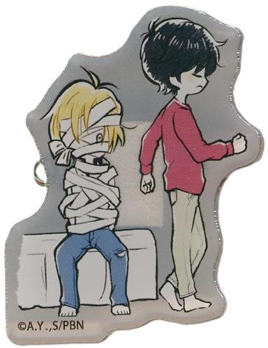BANANA FISH Cafe and Bar -galleries- in IKEBUKURO BOX cafe&space メモリーアクリルバッジ  奥村英二&アッシュ・リンクス(包帯)