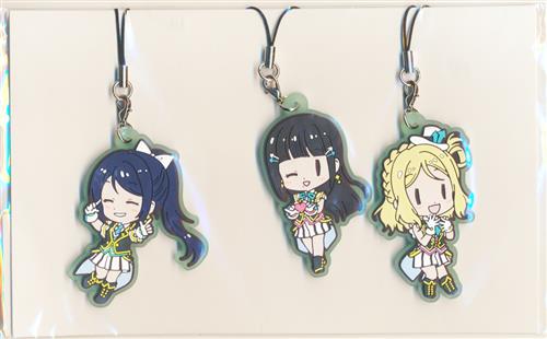ラブライブ!サンシャイン!! Aqours 6th LoveLive! ～KU-RU-KU-RU Rock 'n' Roll TOUR～ <WINDY STAGE> ラバーストラップ3個セット 3年生 松浦果南&黒澤ダイヤ&小原鞠莉 【ラブライブ!サンシャイン!! Aqours 6th LoveLive! ～KU-RU-KU-RU Rock 'n' Roll TOUR～】