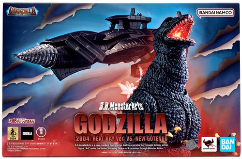 S.H.MonsterArts ゴジラ FINAL WARS ゴジラ (2004) 放射熱線Ver. VS 新・轟天号【魂ウェブ商店限定】 【フィギュア】[BANDAI SPIRITS]
