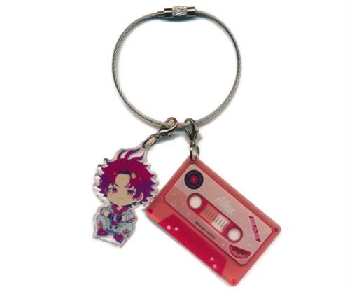 Paradox Live×コラボカフェ本舗BLANC カセットテープ風アクリルワイヤーチャームA 朱雀野アレン