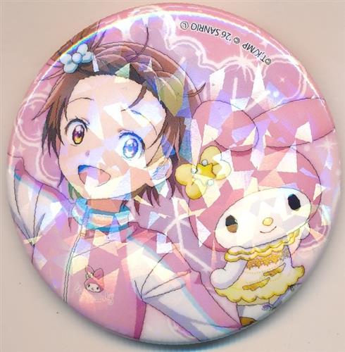 メダリスト×サンリオキャラクターズ ホログラム缶バッジ 01/(コラボイラスト) 結束いのり×マイメロディ