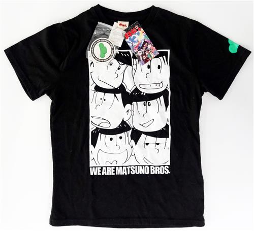 おそ松さん×しまむら キャラクターTシャツ 黒 (Sサイズ)