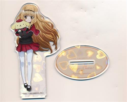 しゅごキャラ!×サンリオキャラクターズ ホログラムデカアクリルスタンド  真城りま×ポムポムプリン