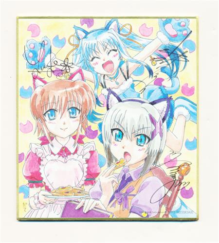 魔法少女リリカルなのは Detonation ミニ色紙 レヴィ&シュテル&ディアーチェ 【来場者特典/入場者特典】