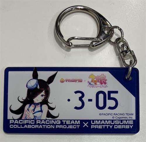 ウマ娘 プリティーダービー×PACIFIC RACING TEAM COLLABORATION PROJECT ナンバープレート風アクリルキーホルダーVol.2 ライスシャワー