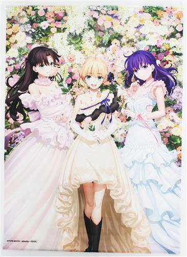 Fate/stay night [Heaven's Feel]/[Unlimited Blade Works] 20周年記念コンサート B2タペストリー 遠坂凛&セイバー&間桐桜