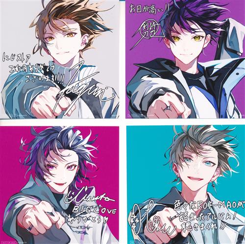にじさんじ スクエアブロマイド4枚セット ROF-MAO 【にじさんじオフィシャルストア CD購入特典】