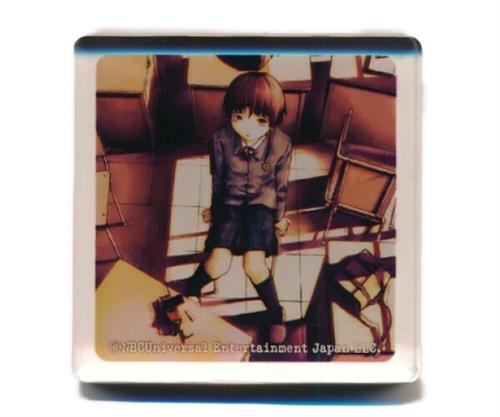 serial experiments lain WEIRD展 トレーディングミニアクリルブロック 岩倉玲音(教室)