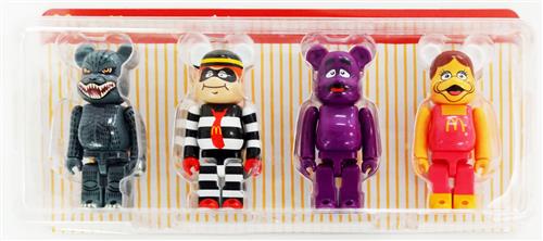 【未開封】BE＠RBRICK -ベアブリック- ゴジラVSマクドナルド 150% 4体セット 【フィギュア】[メディコム・トイ]