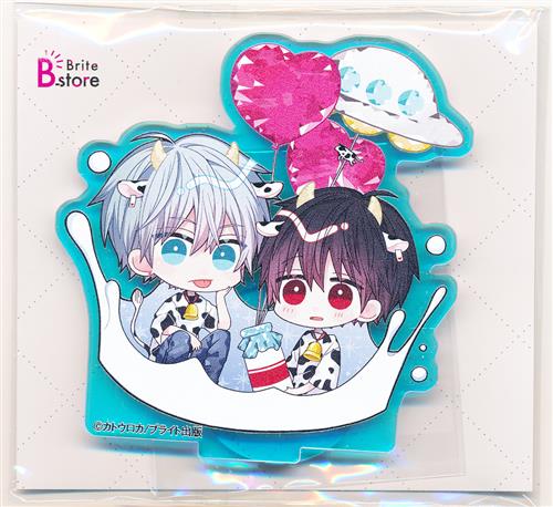 おやすみ、またね。ましろくん。 (キャトられアクスタ)【ミニサイズオーロラアクリルスタンド】 王子谷理人&雪峰真白