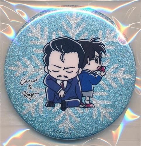 名探偵コナン 缶バッジコレクション-ゆるスタmini第3弾- コナン&小五郎(グリッター