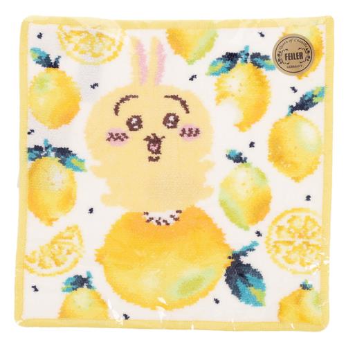 ちいかわ×LOVERARY BY FEILER ハンカチ うさぎレモンドット
