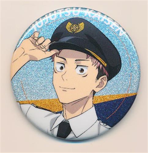 呪術廻戦 5周年×羽田エアポートガーデン トレーディンググリッター缶バッジ Pilot Style ver. 虎杖悠仁 A