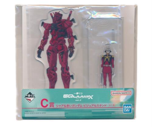 一番くじ 機動戦士Gundam GQuuuuuuX vol.2 C賞 シャア・アズナブル&赤いガンダム ビジュアルスタンド