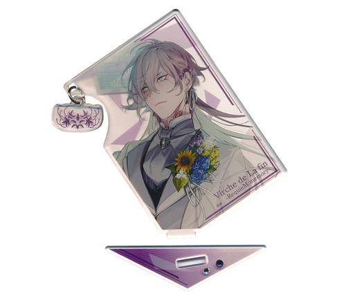 終遠のヴィルシュ -RequieM:memory- ランダムカード型フラワーピアスダブルジュエリーアクリルスタンド シアン・ブロフィワーズ