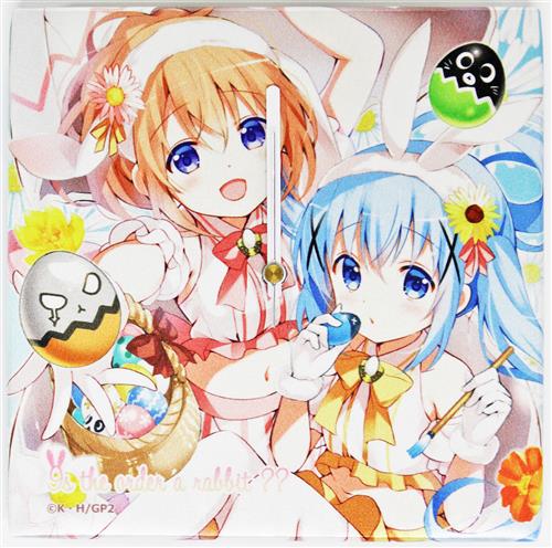 ご注文はうさぎですか?? ファブリック時計 <イースターエッグ> ココア(保登心愛)&チノ(香風智乃)