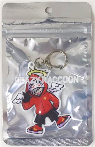Crazy Raccoon DARUMA IS GOD KEYCHAIN 1 だるまいずごっど
