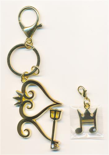 キングダム ハーツ 20th Anniversary メタルキーホルダー GOLD Ver.