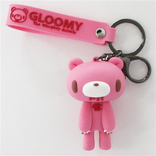 チャックスGP いたずらぐまのグル～ミ～ フィギュア付きキーリング GLOOMY PINK