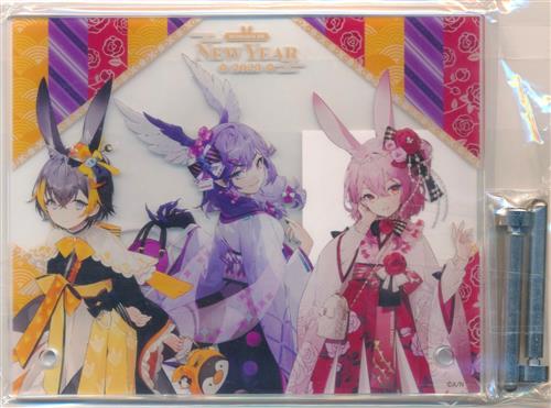 NIJISANJI EN New Year Goods 2023 アクリルパネル OBSYDIA ver. ペトラ グリン&セレン龍月&ロゼミ ラブロック