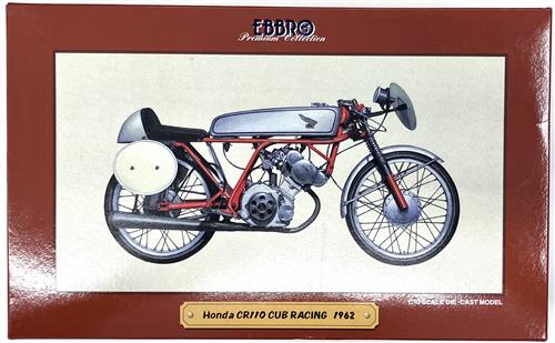 EBBRO Premium Collection 1/10 Honda CR110 CUB RACING 1962 (シルバー×レッド) 【フィギュア】[EBBRO]