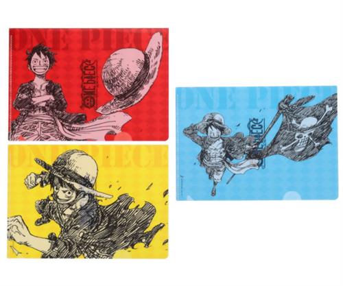 【未開封】ONE PIECE A5クリアファイル3枚セット ONE PIECE magazine vol.1～3 表紙イラスト モンキー・D・ルフィ