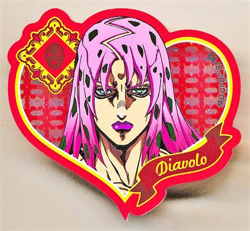 ジョジョの奇妙な冒険 黄金の風 ハート型ラメアクリルバッジ vol.2 ディアボロ