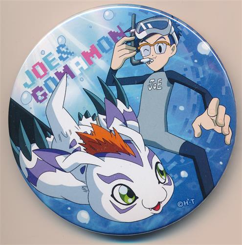 デジモンアドベンチャー どデカ缶バッジ第4弾 城戸丈&ゴマモン 【デジモンアドベンチャー THE REAL WORLD】