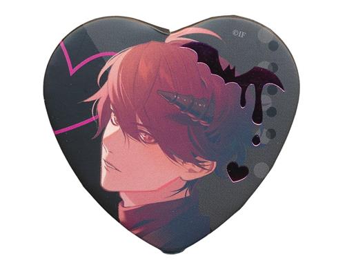 オランピアソワレ OTOMATE MARKET winter 2024 ランダム箔押しハート型缶バッジ 朱砂