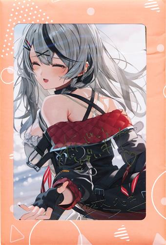 【未開封】ホロライブ 活動3周年記念 直筆メッセージ&箔押し複製サイン入りポストカード 沙花叉クロヱ