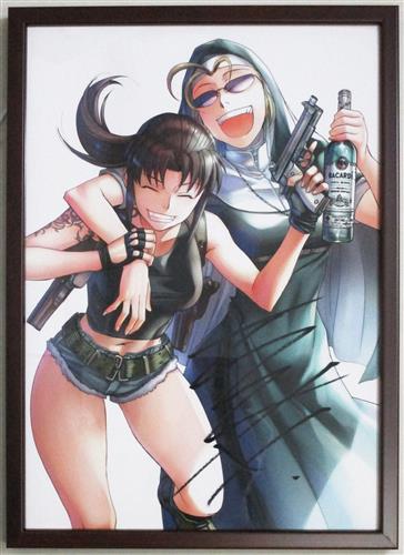 BLACK LAGOON 直筆サイン入り複製原画 レヴィ(レヴェッカ・リー)&エダ(イディス・ブラックウォーター)