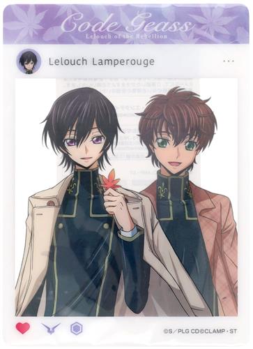 コードギアス 反逆のルルーシュ 描き下ろしクリアカードセット オータムver. ルルーシュ・ランペルージ&枢木スザク