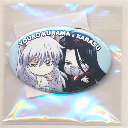 幽遊白書 オーバル缶バッジ 妖狐蔵馬&鴉 【幽☆遊☆白書 in J-WORLD TOKYO】