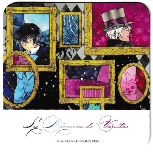 PandoraHearts-パンドラハーツ-×ヴァニタスの手記 コラボレーションカフェ 第3弾 コラボメニュー注文特典 オリジナルコースター ノエ&ヴァニタス(絵画風)