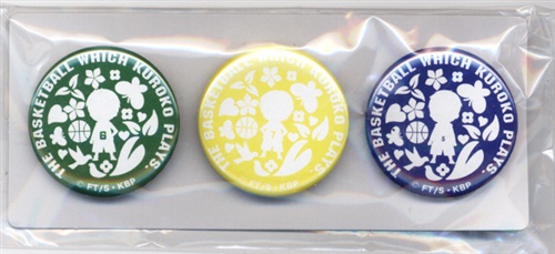 earth music&ecology×黒子のバスケ 缶バッジ(緑間真太郎&黄瀬涼太&青峰大輝)