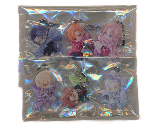 冬園サクリフィス 描きおろしちびキャラアクリルスタンドキーチェーン6個セット 【スペシャルステラセット内容物】