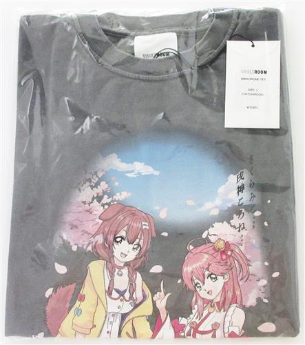 ホロライブ vaultroom×みっころね MIKKORONE TEE CHARCOAL sizeL