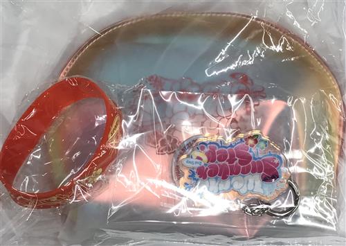 【未開封】すにすて - SneakerStep We are SneakerStep! -2st Step- "SPARK" 2連キーホルダー+クリアポーチ+ラバーバンド (RED)【アップグレード特典グッズ】